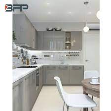 Some of the coolest kitchen sinks, faucets and countertops from our tv shows 16 photos. Light Grey High Glossy Kitchen Cabinet In 2021 Grey Kitchen Designs Kitchen Furniture Design Modern Kitchen Cabinet Design