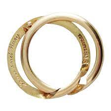 Tiffany Co Edwardian Wedding Band 18kt Gold Gimmel Ring Edwardian Wedding Bands Tiffany Wedding Rings Wedding Bands