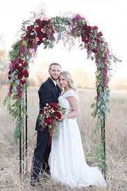 Christmas Inspired Wedding Ideas Winter Wedding Arch Wedding Arch Wedding Flower Arrangements