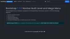 Bootstrap 5.3.0 Navbar Multi Level and Mega Menu