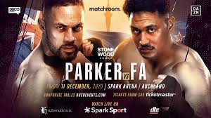 A representation of his art and contact information. Joseph Parker Vs Junior Fa Fight Results Round By Round Boxing