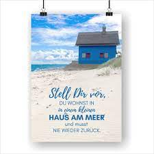 Looking for ein haus am meer? Haus Am Meer Poster I Meer Spruch I Kustengluck