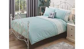 George Home 100 Cotton Crochet Duck Egg Duvet Set Bedding George At Asda Home Bed George Home