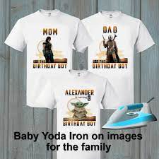 Baby Yoda Iron On Transfer Images Set Mandalorian Star Wars Etsy Mandalorian Star Wars Birthday Yoda