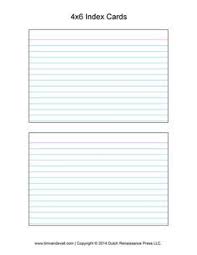 Printable Index Card Templates 3x5 And 4x6 Blank Pdfs More Printable Note Cards Note Card Template Card Templates Printable