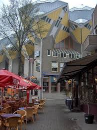 Streetside Cafe And Cube Houses In Rotterdam The Gebouwen Rotterdam Nederland