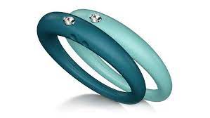 Two Rubber Rings With Diamond Rubber Rings Classic Jewelry Turquoise Rings
