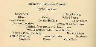 The most important meal of the week is the sunday dinner, which is usually eaten at i p.m. Traditional Christmas Menus And Recipes Vintage Recipes