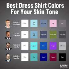 Antonio Centeno Rmrs On Instagram This Infographic Represents Some Great Dress Shirt Color Options For Skin Tone Clothing Dark Skin Men Dress Shirt Colors