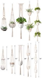 A beautiful bohemian inspired handmade macrame wall hanging. Pack Of 4 Macrame Plant Hangers Set Of 4 Hanging Indoor Planters Mother S Day Gift 35 41 46 67 Macrame Plant Hanger Patterns Macrame Plant Hangers Macrame Plant Hanger