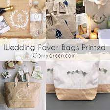 Http Carrygreen Com Blogs Monogrammed Gift Ideas Burlapfavors Giftideas Imprintedfavo Wedding Favor Gift Bags Wedding Gift Bags Wedding Guest Gift Bag