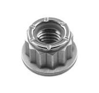 Titanio - Dado Bi-Esagonale autobloccante Flangiato M8 x (1.25mm)  (TINYNFLBH8)