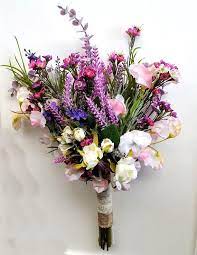 Perfect for a spring or summer wedding, the lush and fragrant peony provides a romantic look. Rustic Boho Spring Flower Bouquet For Wedding Spring Artificial Flower Wedding Bouquets Rustic Bouquet Spring Flower Bouquet