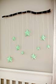 Nursery Mobile Diy Branch With 3d Stars Diy Nursery Mobile Diy Wall Art Wall Art Diy Easy