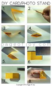While card stands don't have much to do with protecting your cards, they are vital in displaying them. Easy Diy Photo Card Stand From Pageofjoy Com Diy Cards Diy Photo Holder Photo Cards Diy