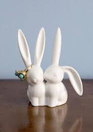 Umbra zoola bunny ring holder brass metal gold , 1 er. Hare And Now White Bunny Ring Holder