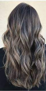 Dark brown hair blonde streaks. Ash Blonde Highlights On Dark Brunette Base Hair Color Shades Brunette Hair Color Brown Hair Balayage