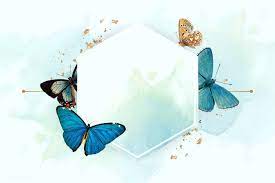Buy butterfly photo frame and get the best deals at the lowest prices on ebay! Download Premium Vector Of Hexagon Frame With Blue Butterflies Patterned Background Patterns Vector Background Pattern Blue Butterfly