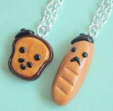 Best Friend Necklace French Bread Edition Friend Necklaces Best Friend Necklaces Bff Necklaces