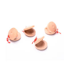 Often castanets a percussion instrument consisting of a pair of slightly concave shells of ivory or hardwood, held in the palm of the hand by a. Natural Wooden Castanet Squoodles Ltd