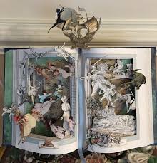Peter Pan Altered Book By Dawn Morehead Paper Art Sculpture Book Sculpture Altered Book Art