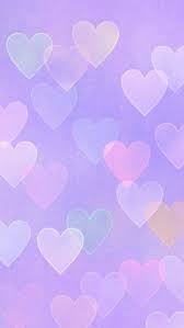 Purple Background With Light Purple Blue Orange Hearts Purple Wallpaper Iphone Pretty Wallpapers Heart Wallpaper