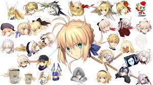 I added a unique Saberface to Saber's face every day for 30 days. This is  the end result. : r/grandorder