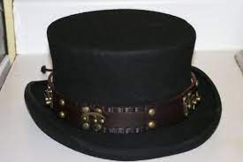 Steampunk Adjustable Leather Steampunk Hat Band With Swing Bag Clasps By Steampunkandleather Hat Band Retro Hats Steampunk Hat