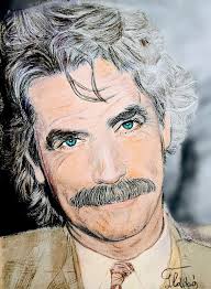Sam Elliott! Colored BY my friend Jamie Pottier.. Crazy art  pencils...Google image search