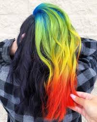 23 Brilliant Split Hair Color Ideas That Ll Make You Dye Your Hair In 2020 Split Dyed Hair Neon Hair Color Split Hair