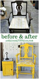 Bold Yellow Paint Color For Chair Makeover Yellow Painted Furniture Yellow Furniture Yellow Dining Room
