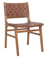 Greta Woven Leather Upholstered Dining Chair Dining Chairs Leather Dining Chairs Leather Dining Room Chairs