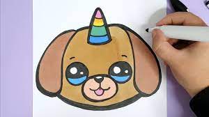 Schöne bilder zum abmalen leicht. Kawaii Einhorn Hund Emoji Malen Kawaii Bilder Youtube