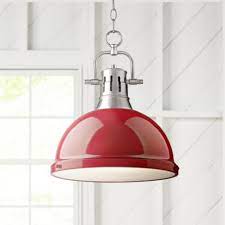 Duncan Pewter 14 Wide Contemporary Red Pendant Light 7k318 Lamps Plus Red Pendant Light Pendant Light Golden Lighting
