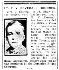 CPT Edwin Victor Deverall (1890-1932)