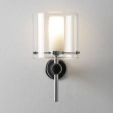 Back to wall freestanding baths. Astro 1049001 Arezzo Chrome And Glass Wall Light Ip44 Ideas4lighting Sku34427i4l