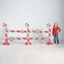 Candy cane ornaments diy tutorial to the rescue! Christmas Candy Cane Fence Cardboard Stand Up Oriental Trading In 2021 Christmas Decorations Diy Outdoor Candy Decorations Diy Candy Christmas Decorations