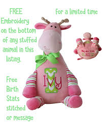 Birth Announcement Personalized Stuffed Animals Birth Announcement Stuffed Animal Personalized Embroidered Etsy Birth Announcement Personalized Birth Announcements Personalized Baby Gifts