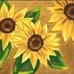 Sunflowers on Gold