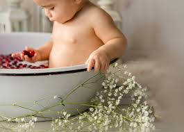 Christmas Holiday Baby Milestone Milk Bath Photography Dallas Tx