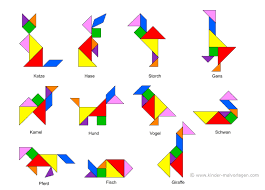 Ich habe mal 3 vorlagen für dich ausgesucht und sie inklusive lösung grafisch dargestellt. Legespiel Tangram Vorlagen Ausdrucken Ausschneiden