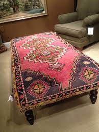 Follow these simple steps to make this ottoman: Rug Upholstered Ottoman Upholstered Ottoman Ottoman Furniture Ottoman Decor