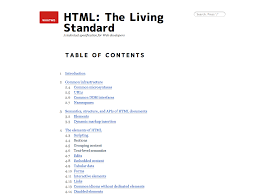 Html The Living Standard Http Developers Whatwg Org Development Web Development Interface