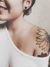 75 Vibrant And Inspirational Sunflower Tattoos Sunflower Tattoo Shoulder Cool Shoulder Tattoos Sunflower Tattoo