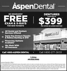 Find quality results related to free dental exam and xrays. Free Exams X Rays For New Patients Aspen Dental Lima Lima Oh