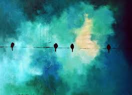 Abstract Birds On A Wire Painting Unavailable Listing On Etsy Abstract Painting Painting Abstract