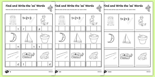 Worksheet to support children learning to read and spell words containing the 'oa' grapheme. Letters And Sounds Oa Words Differentiated Worksheets