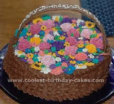 Basket of flowers cake design. Coolest Flower Cake Photos And How To Tips