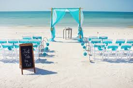 I Like The Sign Not Really The Other Decorations Small Beach Weddings Blue Beach Wedding Beautiful Beach Wedding