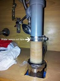 drain leaking under bathroom sink